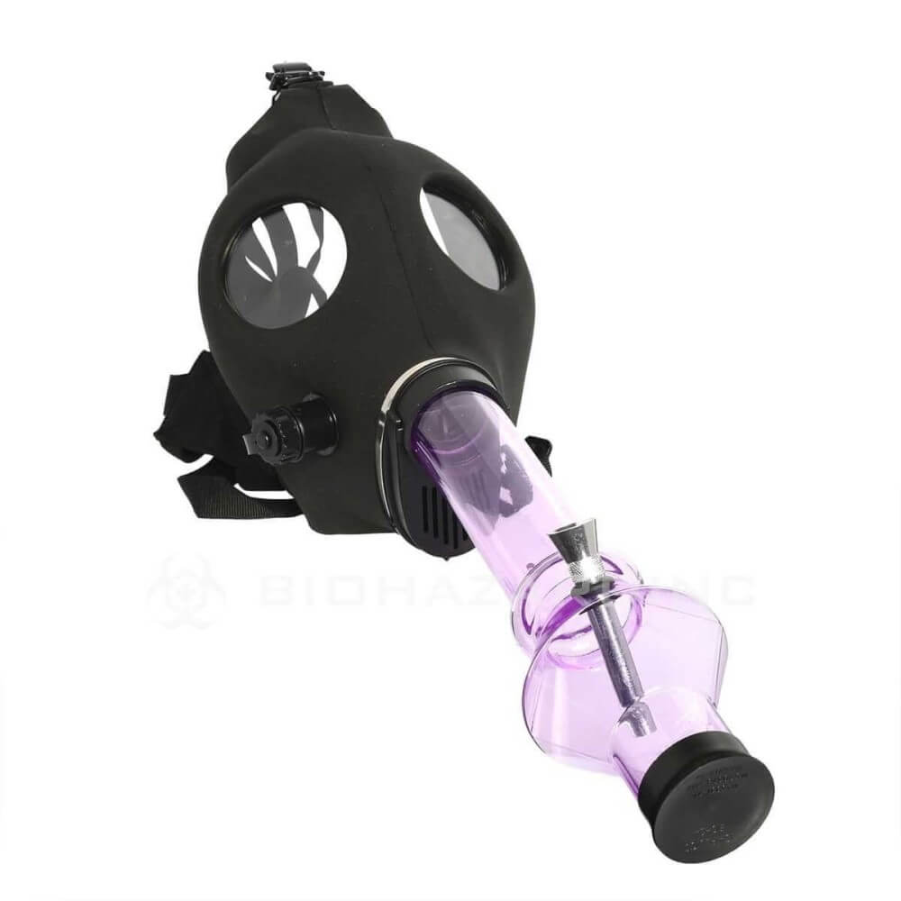 Bio Hazard Gas Mask With Acrylic Water Pipe Set - Black