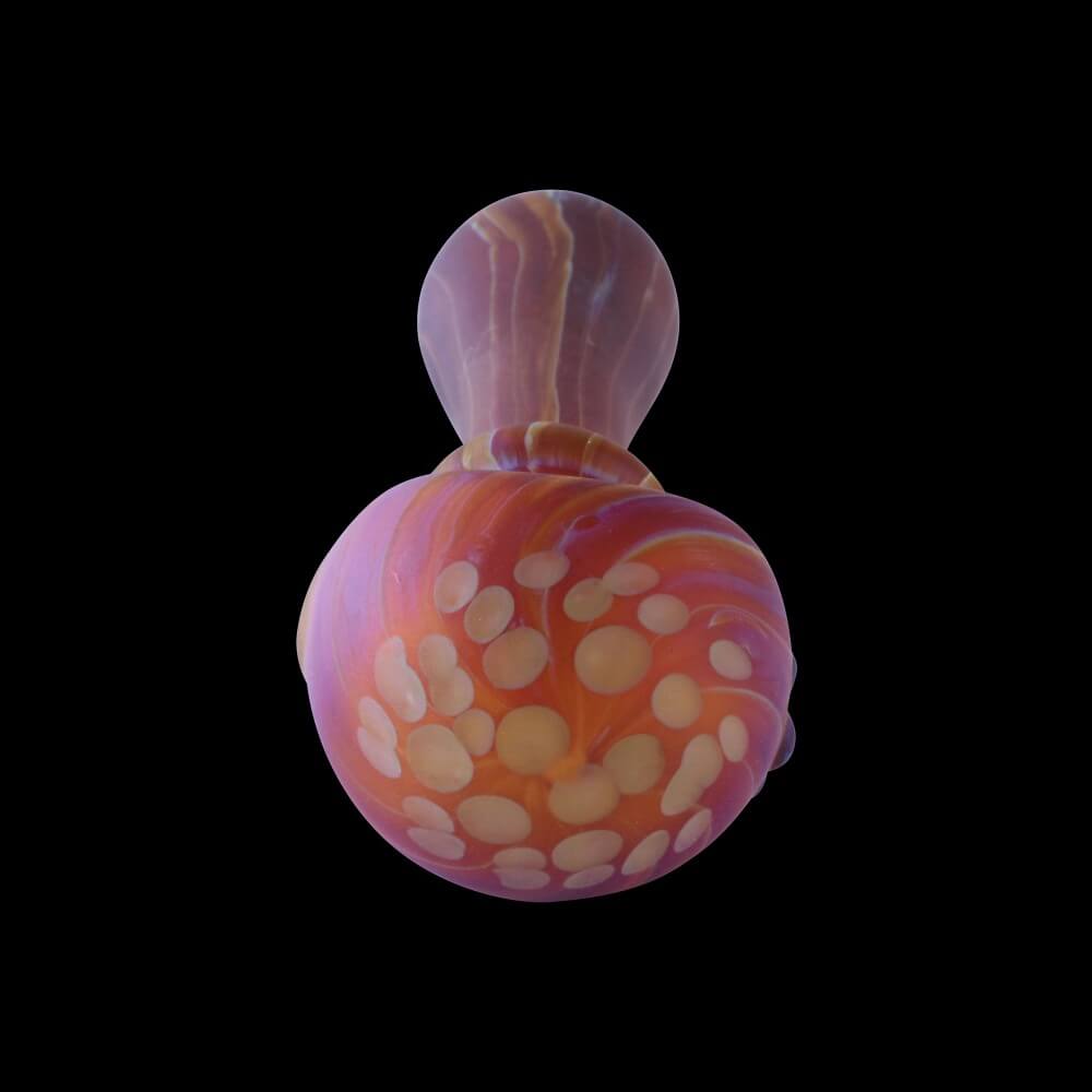 Chameleon Glass Amazeballs Sandblast Hand Pipe - Amber Purple - 2