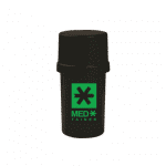 Medtainer | Storage w/ Grinder Black w/ Green Medtainer | Logo - 20 Dram | Ultimate All-In-One Storage Solution