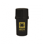 Medtainer | Storage w/ Grinder Black w/ Gold Medtainer | Logo - 20 Dram | Revolutionize Your Grind and Store Game
