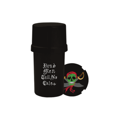 Medtainer | Storage w/ Grinder "Dead Men" Under Seige - 20 Dram | Revolutionize Your Routine with Pirate Style