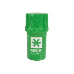 Medtainer | Storage w/ Grinder Green Marble Swirl w/ White Medtainer | Logo - 20 Dram | Make Grinding a Breeze Anytime, Anywhere