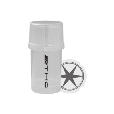 Medtainer | Storage w/ Grinder Benzo "THC" Clear - 20 Dram | Your Ultimate On-the-Go Herb Solution