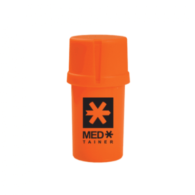 Medtainer | Storage w/ Grinder Orange w/ Black Medtainer | Logo - 20 Dram | Revolutionize Your Routine