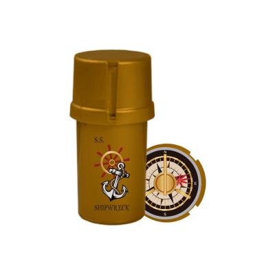 Medtainer | Storage w/ Grinder "SS Shipwreck" Under Siege - 20 Dram | The Ultimate On-the-Go Storage & Grinding Solution!