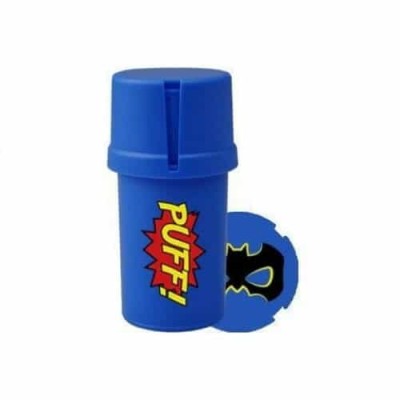 Medtainer | Storage w/ Grinder The Caped Crusader "PUFF!" - 20 Dram | The Ultimate Hero for Your Herbs