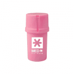 Medtainer | Storage w/ Grinder Solid Pink Marble w/ White Medtainer | Logo - 20 Dram | The Grinder That Does More