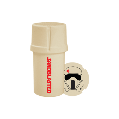 Medtainer | Storage w/ Grinder "Sandblasted" - Gold | Ultimate Storage and Grinding Solution for On-the-Go