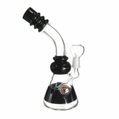 Generic Label 8.5″ 3 Ring Bent Neck Oil Rig 14mm – Black
