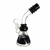 Generic Label 8.5" 3 Ring Bent Neck Oil Rig 14mm - Black - 2