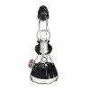 Generic Label 8.5" 3 Ring Bent Neck Oil Rig 14mm - Black - 3