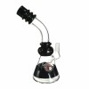 Generic Label 8.5" 3 Ring Bent Neck Oil Rig 14mm - Black - 4