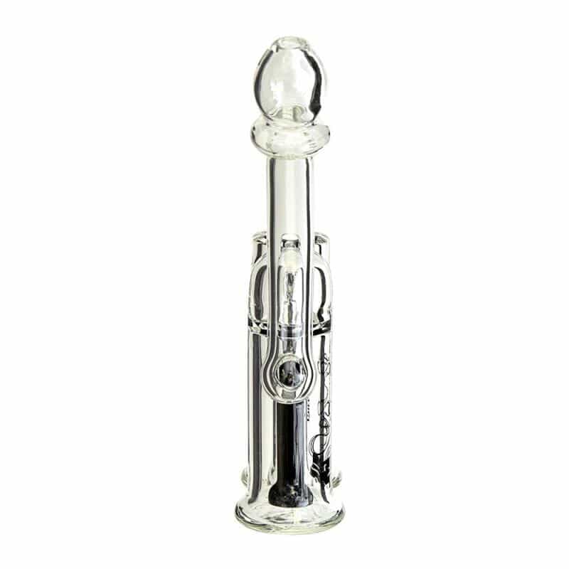 Cheech & Chong Glass Clyde 2 Chamber Bubbler - Black - 1