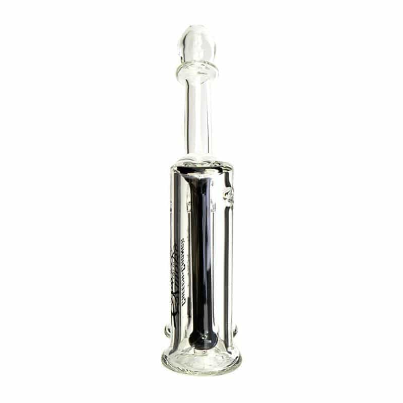 Cheech & Chong Glass Clyde 2 Chamber Bubbler - Black - 3