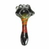 Generic Label Multi Knocker Black Frit Rasta Swirl Hand Pipe 4.5″ - 4