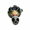 Generic Label Multi Knocker Black Frit Rasta Swirl Hand Pipe 4.5″ - 3