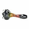 Generic Label Multi Knocker Black Frit Rasta Swirl Hand Pipe 4.5″