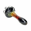 Generic Label Multi Knocker Black Frit Rasta Swirl Hand Pipe 4.5″ - 5