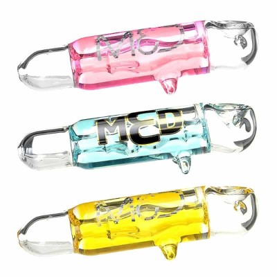 M3D Glycerin Hand Pipe 6" - Assorted Colors - 1 pc