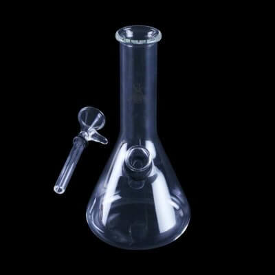 Chameleon Glass Water Pipe For The People Mini Beaker - Clear