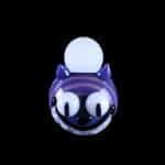 Whimsical Wonder: Cheshire Cat Glass Pipe - Dazzling Glow in the Dark Design