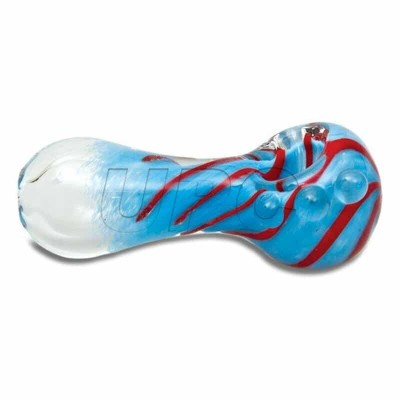 Glassheads 4.5" Frit Amp Cane Pipe - Assorted Colors