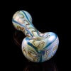 Glassheads 3.5" Inside-Out Latty & Cane Silver Fumed Spoon Pipe - Assorted Colors / 1