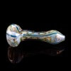 Glassheads 3.5" Inside-Out Latty & Cane Silver Fumed Spoon Pipe - Assorted Colors / 2
