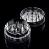 Kraken 1.5" 2-part Grinder with Clear Top and Push-up Bottom - Black / 1