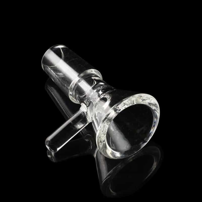 Funnel Style Bowl Clear Handle Glass Pipe