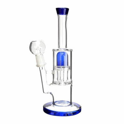 Generic Label 8" Straight Showerhead Oil Rig / 14mm - Blue