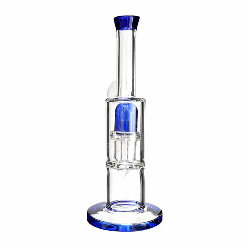 Generic Label 8" Straight Showerhead Oil Rig / 14mm - Blue / 2