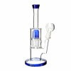 Generic Label 8" Straight Showerhead Oil Rig / 14mm - Blue / 3