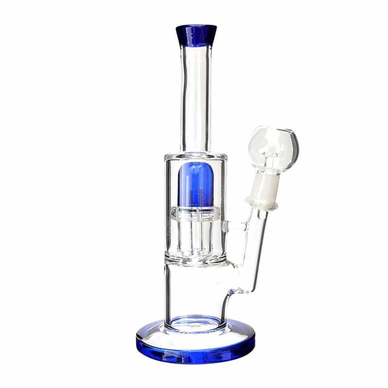 Generic Label 8" Straight Showerhead Oil Rig / 14mm - Blue / 3