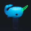 Empire Glassworks Radioactive Narwhal Glass Bowl w/ Tooth Dabber - 14mm / 2