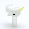 Empire Glassworks Radioactive Narwhal Glass Bowl w/ Tooth Dabber - 14mm / 4