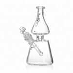 GRAV | Helix Beaker Water Pipe - Clear | Spin and Cool Your Smoke with Style