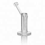 GRAV | 6" Upright Bubbler Water Pipe - Clear | Elevate Your Smoking Experience with Grace and Precision