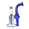 4:20 Generic Label 5.5" Blue Stem Recycler Water Pipe 14mm