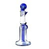 4:20 Generic Label 5.5" Blue Stem Recycler Water Pipe 14mm / 4