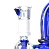 4:20 Generic Label 5.5" Blue Stem Recycler Water Pipe 14mm / 6