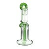 4:20 Generic Label 5.5" Green Stem Recycler Water Pipe 14mm / 2