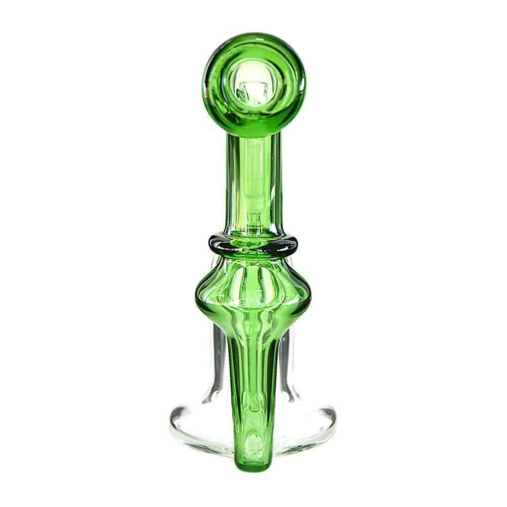 4:20 Generic Label 5.5" Green Stem Recycler Water Pipe 14mm / 4