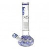 Bio 12" 50mm Flat Bubble Water Pipe - Blue Rake / 2