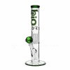 Bio 14" 50mm Single Tree Perc Straight Water Pipe - Green