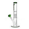 Bio 14" 50mm Single Tree Perc Straight Water Pipe - Green / 2