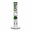 Bio 14" 50mm Single Tree Perc Straight Water Pipe - Green / 3