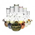 Bio Hazard 10" Two Elbow Water Pipe - Raked Colors, Fun Design