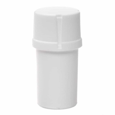 The Medtainer Storage w/ Grinder Large 40 Dram - White