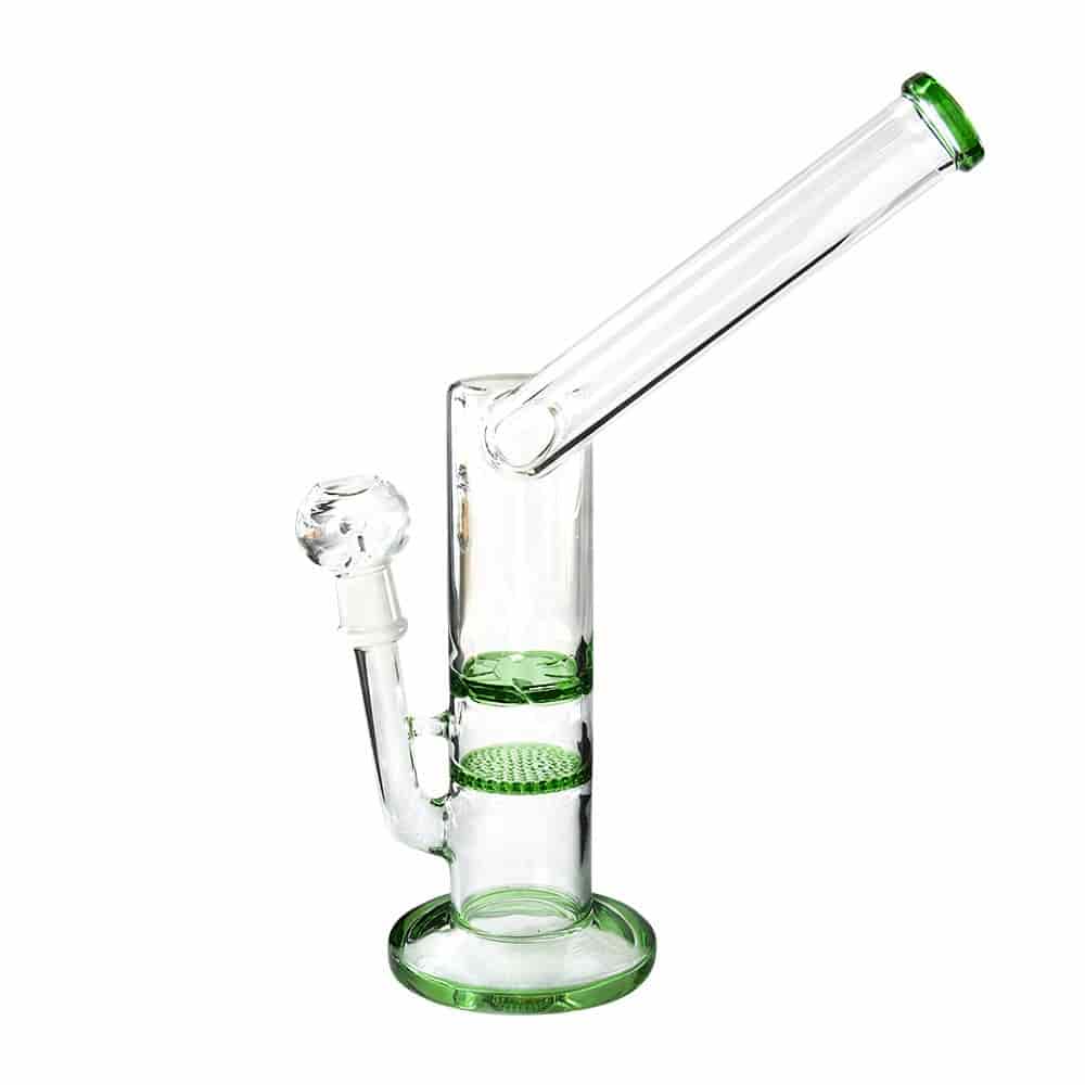 Generic Label 12" Honeycomb Perc w/ Hurricane Side Car Oil Rig - Green